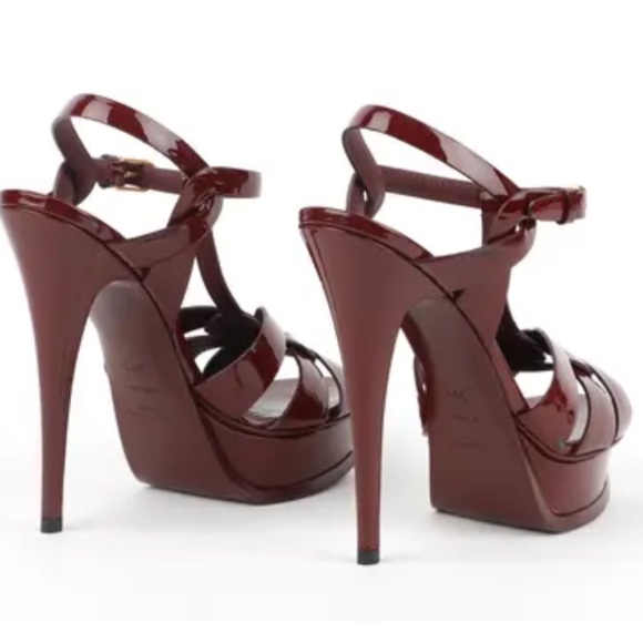 YSL Tribute Vitello Vernice Soft Heel Sandal - Picture 3 of 15